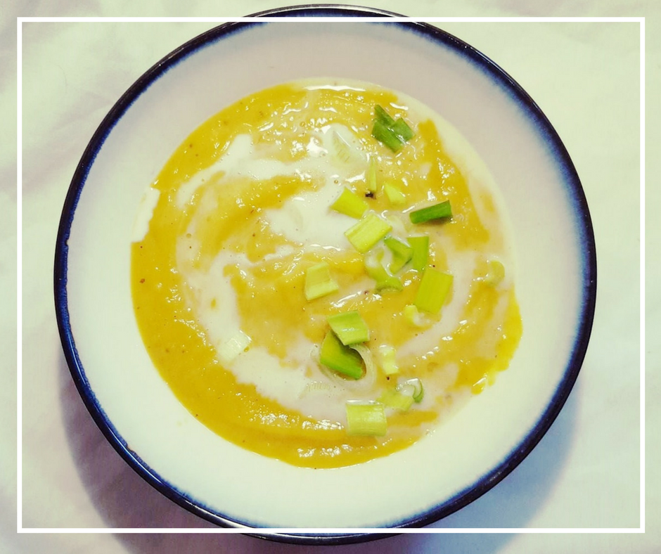 Simple, creamy Slow Cooker Butternut Squash Soup recipe you will adore! Vegan, gluten free, dairy free